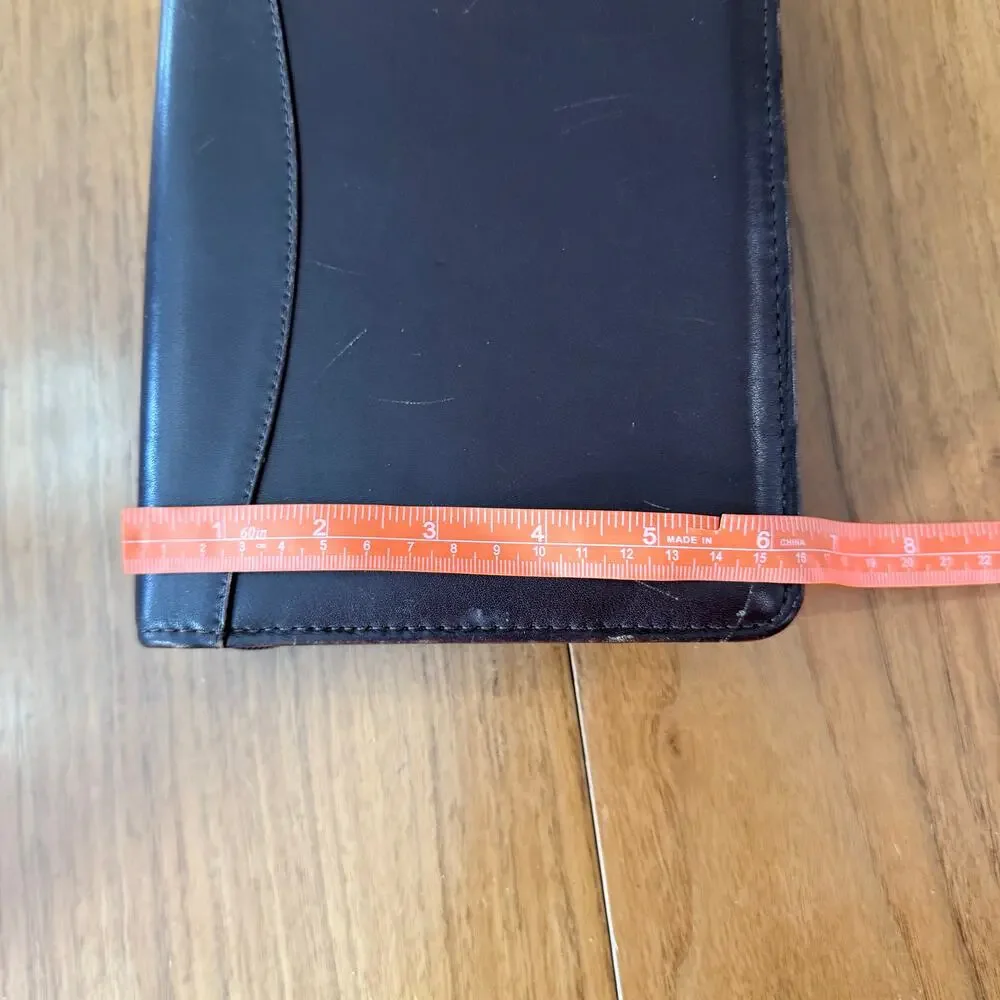 Vintage Franklin Quest Planner 6.25 x 8 Brown Napa Leather 6 Ring Zip